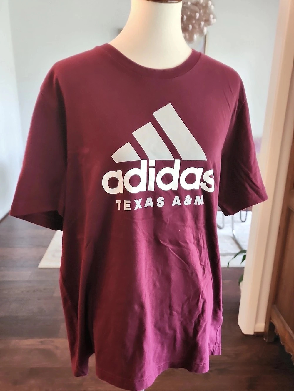 adidas Texas A&M Logo Short Sleeve Tee Size XL